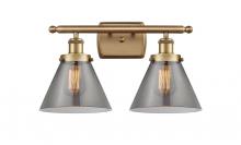 Innovations Lighting 916-2W-BB-G43-LED - Cone - 2 Light - 18 inch - Brushed Brass - Bath Vanity Light