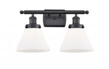  916-2W-BK-G41-LED - Cone - 2 Light - 18 inch - Matte Black - Bath Vanity Light