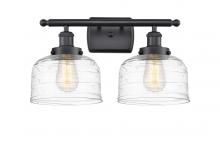  916-2W-BK-G713-LED - Bell - 2 Light - 18 inch - Matte Black - Bath Vanity Light