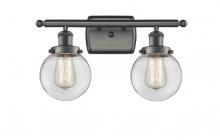  916-2W-OB-G202-6 - Beacon - 2 Light - 16 inch - Oil Rubbed Bronze - Bath Vanity Light