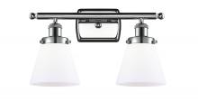  916-2W-PC-G61 - Cone - 2 Light - 16 inch - Polished Chrome - Bath Vanity Light