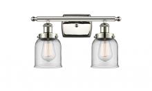  916-2W-PN-G52 - Bell - 2 Light - 16 inch - Polished Nickel - Bath Vanity Light