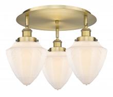  916-3C-BB-G661-7 - Bullet - 3 Light - 18 inch - Brushed Brass - Flush Mount