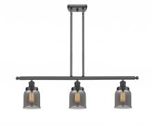  916-3I-BK-G53-LED - Bell - 3 Light - 36 inch - Matte Black - Stem Hung - Island Light