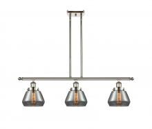  916-3I-PN-G173 - Fulton - 3 Light - 36 inch - Polished Nickel - Stem Hung - Island Light