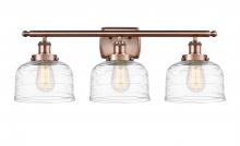  916-3W-AC-G713-LED - Bell - 3 Light - 28 inch - Antique Copper - Bath Vanity Light