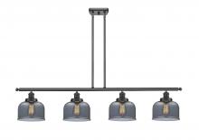  916-4I-BK-G73-LED - Bell - 4 Light - 48 inch - Matte Black - Stem Hung - Island Light