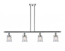  916-4I-PC-G184S - Canton - 4 Light - 48 inch - Polished Chrome - Stem Hung - Island Light