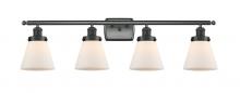  916-4W-BK-G61 - Cone - 4 Light - 36 inch - Matte Black - Bath Vanity Light