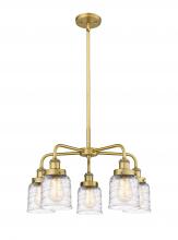  916-5CR-BB-G513 - Bell - 5 Light - 24 inch - Brushed Brass - Chandelier