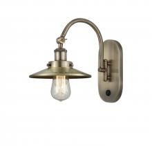  918-1W-AB-M4-LED - Railroad - 1 Light - 8 inch - Antique Brass - Sconce