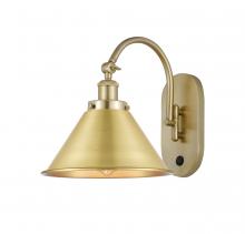 Innovations Lighting 918-1W-SG-M10-SG-LED - Briarcliff - 1 Light - 10 inch - Satin Gold - Sconce