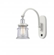  918-1W-WPC-G182S - Canton - 1 Light - 7 inch - White Polished Chrome - Sconce