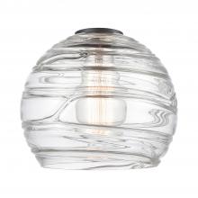  G1213-8 - Deco Swirl 8" Clear Glass