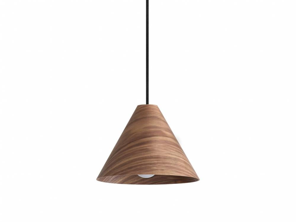Conique 1-Light Mini Pendant in Dark Walnut