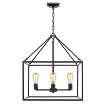 Golden 2072-4 BLK - Wesson 4-light chandelier in Black