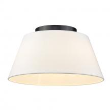  3189-FM BLK-MWS - Penn Flush Mount in Matte Black with Modern White Shade