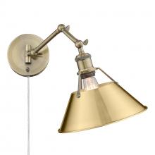  3306-A1W AB-BCB - Orwell AB 1 Light Articulating Wall Sconce in Aged Brass with Brushed Champagne Bronze shade