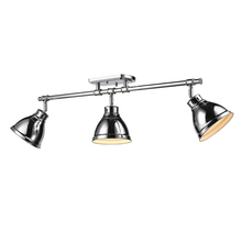  3602-3SF CH-CH - Duncan 3-Light Semi-Flush - Track Light in Chrome with Chrome