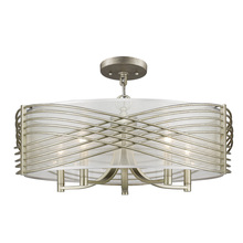  5516-5SF WG-SHR - Zara 5-Light Semi-Flush in White Gold