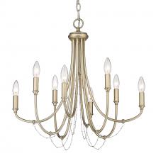  8322-8 WG - Kamila 8 Light Chandelier in White Gold