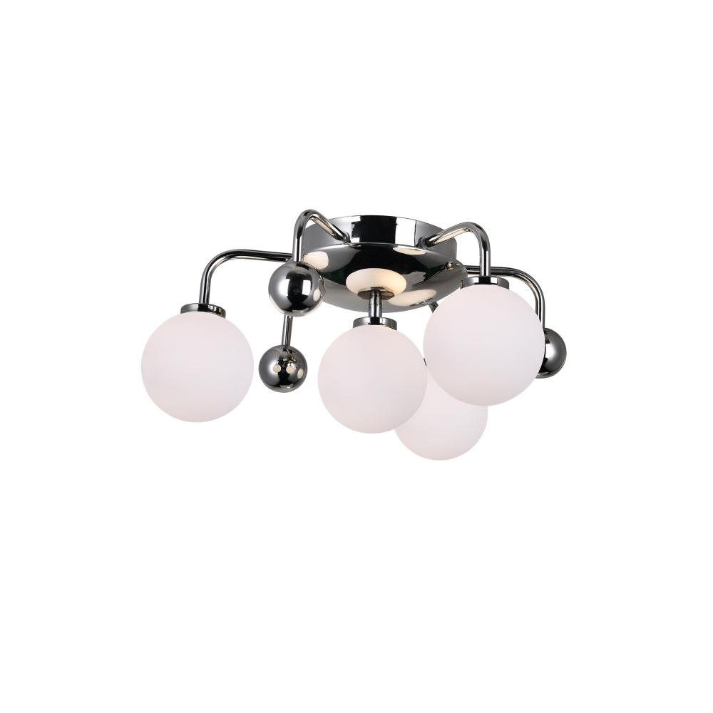 Element 4 Light Flush Mount With Polished Nickel Finish