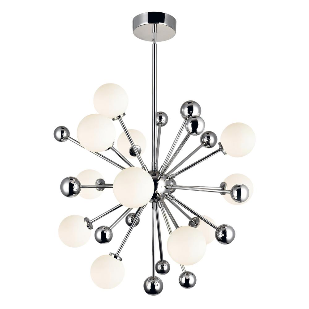 Element 11 Light Chandelier With Polished Nickel Finish