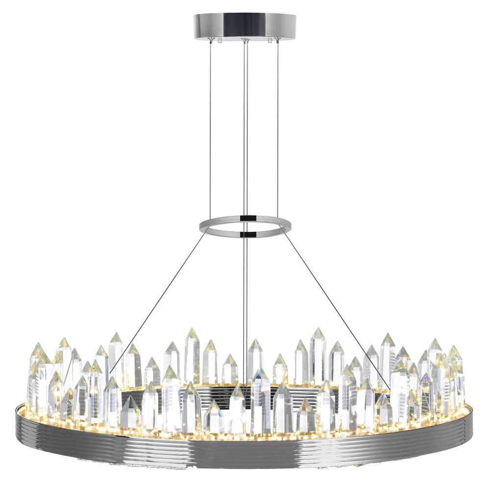 Agassiz LED Chandelier With Polished Nickel Finish