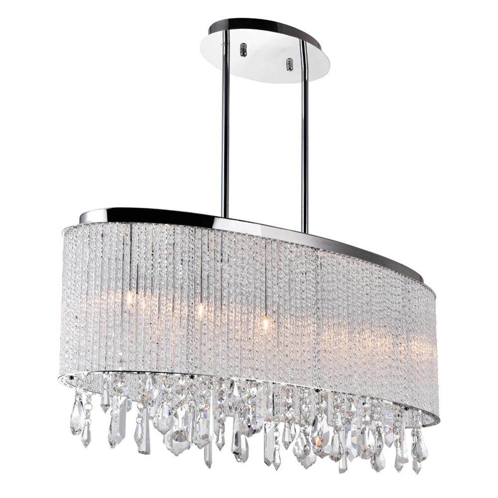 Benson 5 Light Drum Shade Chandelier With Chrome Finish