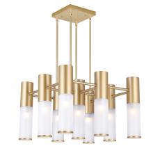  1221P20-16-625 - Pipes 16 Light Chandelier With Sun Gold Finish