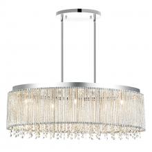  5535P30C-O - Claire 5 Light Drum Shade Chandelier With Chrome Finish