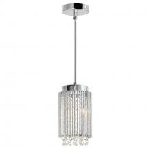  5535P6C-R - Claire 2 Light Drum Shade Mini Pendant With Chrome Finish