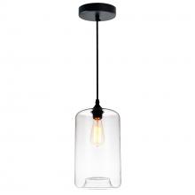  5553P7-Clear - Glass 1 Light Down Mini Pendant With Clear Finish