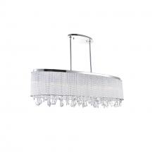  5562P38C-O Clear - Benson 7 Light Drum Shade Chandelier With Chrome Finish