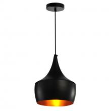  9631P10-1-101 - Dynamic 1 Light Down Mini Pendant With Black Finish