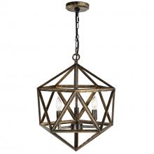  9641P17-3-128 - Amazon 3 Light Up Pendant With Antique forged copper Finish