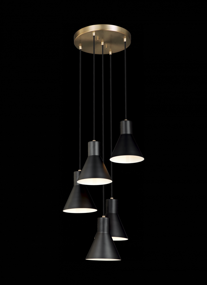 Towner Five Light Cluster Pendant