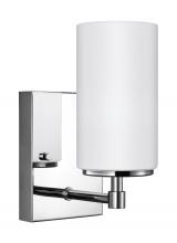  4124601EN3-05 - Alturas contemporary 1-light LED indoor dimmable bath vanity wall sconce in chrome silver finish wit