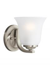  4139001-962 - Emmons traditional 1-light indoor dimmable bath vanity wall sconce in brushed nickel silver finish w