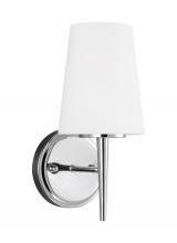  4140401-05 - Driscoll contemporary 1-light indoor dimmable bath vanity wall sconce in chrome silver finish with c