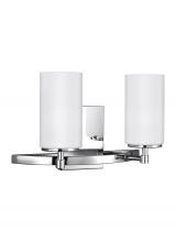  4424602EN3-05 - Alturas contemporary 2-light LED indoor dimmable bath vanity wall sconce in chrome silver finish wit