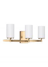 4424603EN3-848 - Alturas contemporary 3-light LED indoor dimmable bath vanity wall sconce in satin brass gold finish