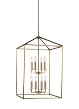  5115008EN-848 - Perryton transitional 8-light LED indoor dimmable large ceiling pendant hanging chandelier light in