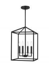  5215004EN-112 - Perryton transitional 4-light LED indoor dimmable small ceiling pendant hanging chandelier light in