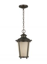  62240EN3-780 - Cape May traditional 1-light LED outdoor exterior hanging ceiling pendant in burled iron grey finish