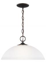  6516501EN3-710 - Geary transitional 1-light LED indoor dimmable ceiling hanging single pendant light in bronze finish