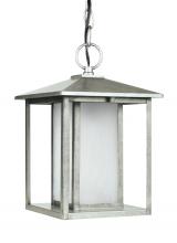  69029EN3-57 - Hunnington contemporary 1-light LED outdoor exterior pendant in weathered pewter grey finish with et