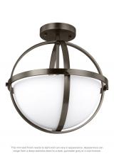  7724602EN3-778 - Alturas contemporary 2-light LED indoor dimmable ceiling semi-flush mount in brushed oil rubbed bron