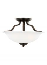  7739002EN3-710 - Emmons traditional 2-light LED indoor dimmable ceiling semi-flush mount in bronze finish with satin