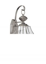 8039EN-965 - Lancaster traditional 2-light LED outdoor exterior wall lantern sconce in antique brushed nickel sil